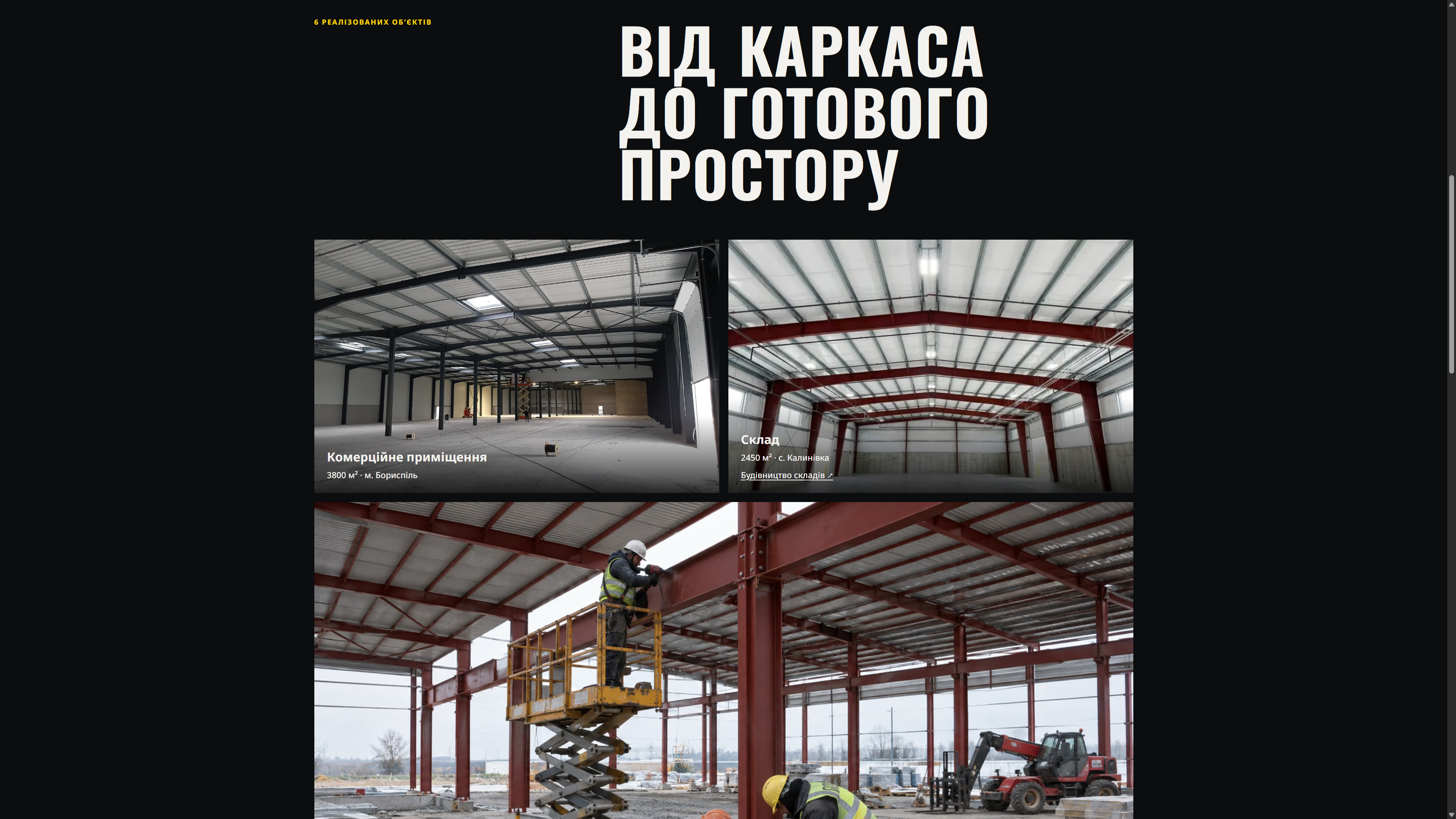 Angarko website completed work section